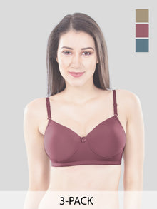 LESLIE PADDED BRA - 3Pcs Pack
