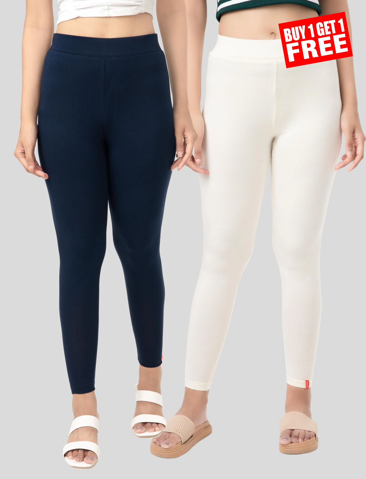 Ankle Length Leggings | Pack of - 1 + 1 Combo