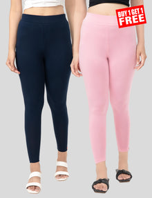Ankle Length Leggings | Pack of - 1 + 1 Combo