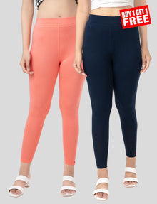 Ankle Length Leggings | Pack of - 1 + 1 Combo