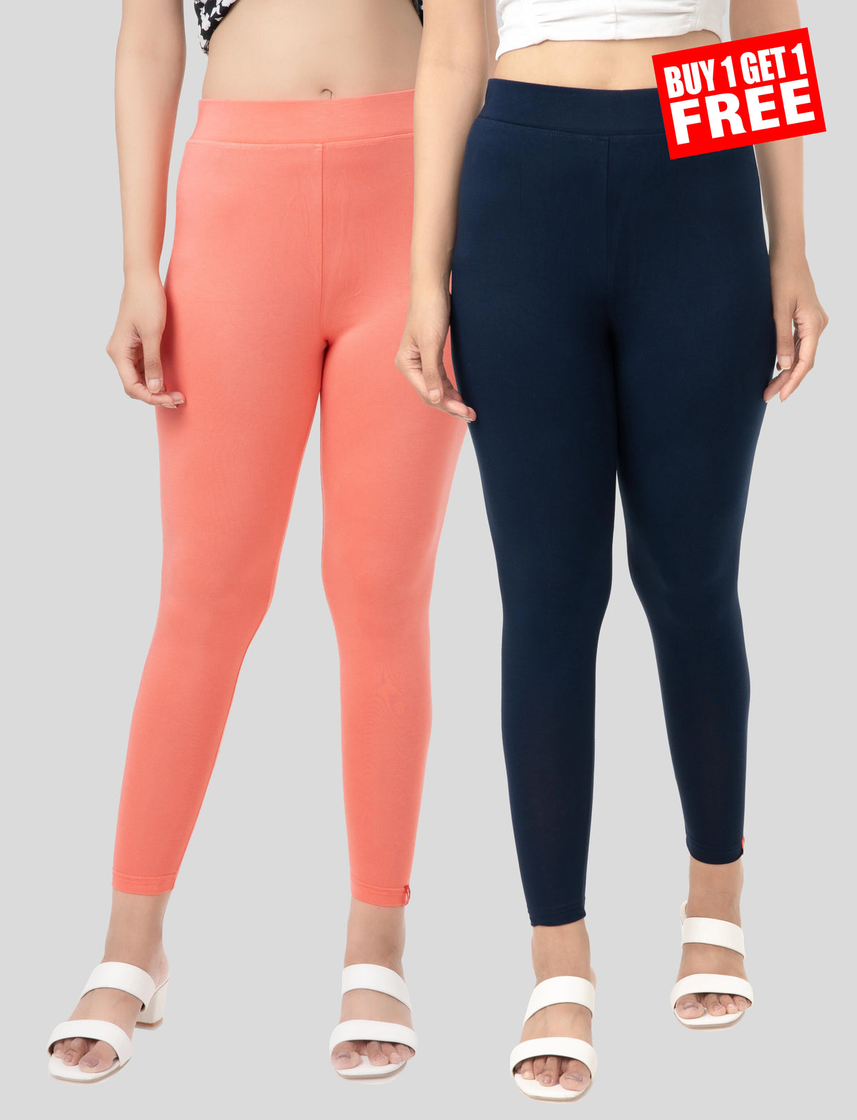 Ankle Length Leggings | Pack of - 1 + 1 Combo