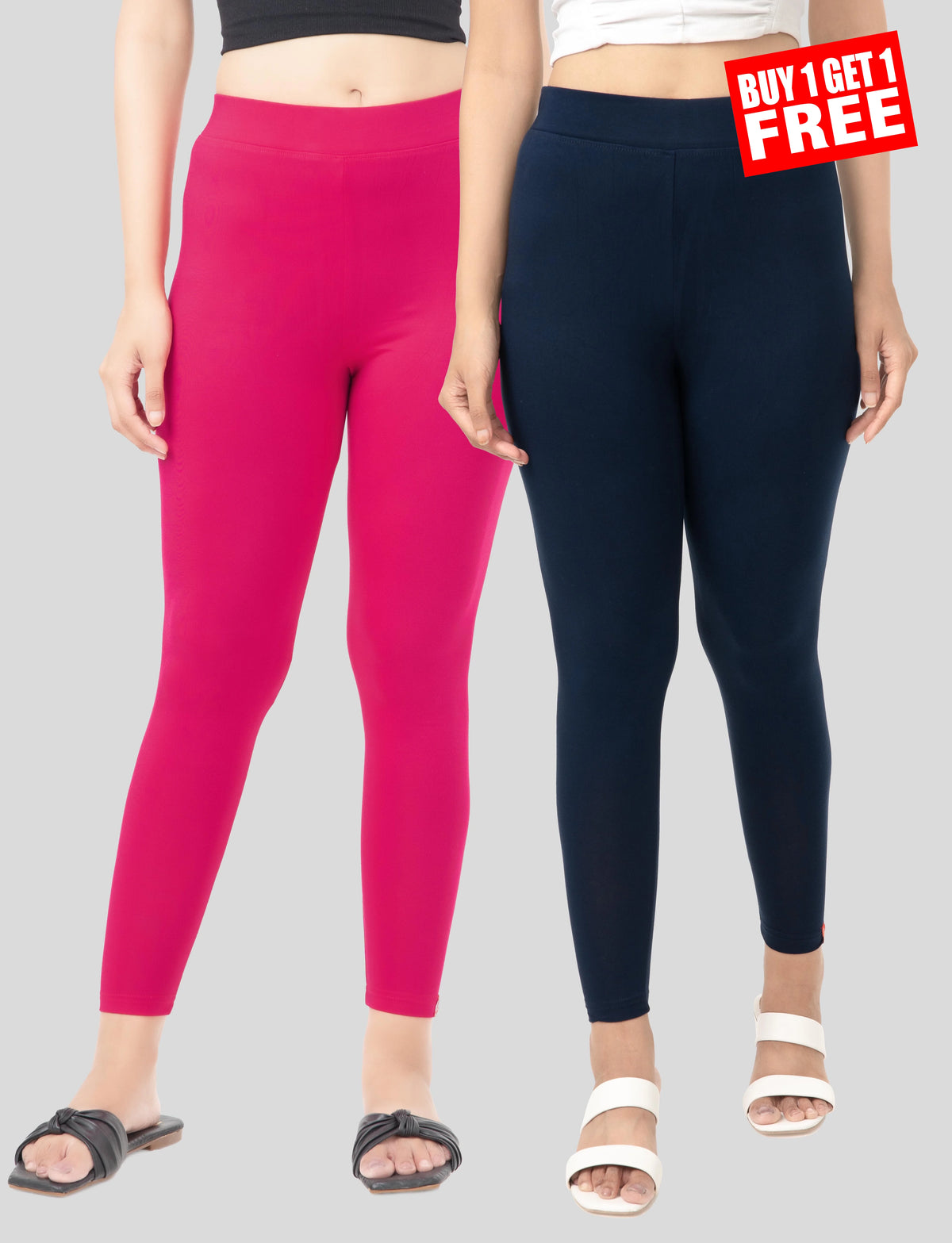 Ankle Length Leggings | Pack of - 1 + 1 Combo