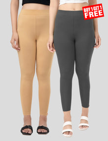 Ankle Length Leggings | Pack of - 1 + 1 Combo