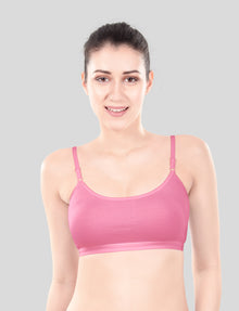 Cute Teen Sports Bra | Girls & Women Pack of 5 | Non-Padded Wirefree | Pure Cotton Stretch Daily Workout Bras with Adjustable Straps Super Combed Cotton Elastane Stretch Full & Elastic Band
