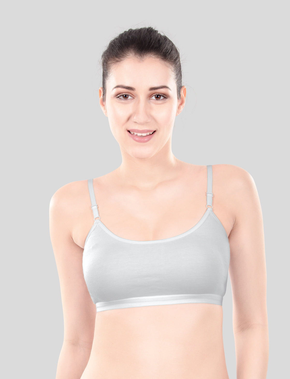 Cute Teen Sports Bra | Girls & Women Pack of 5 | Non-Padded Wirefree | Pure Cotton Stretch Daily Workout Bras with Adjustable Straps Super Combed Cotton Elastane Stretch Full & Elastic Band