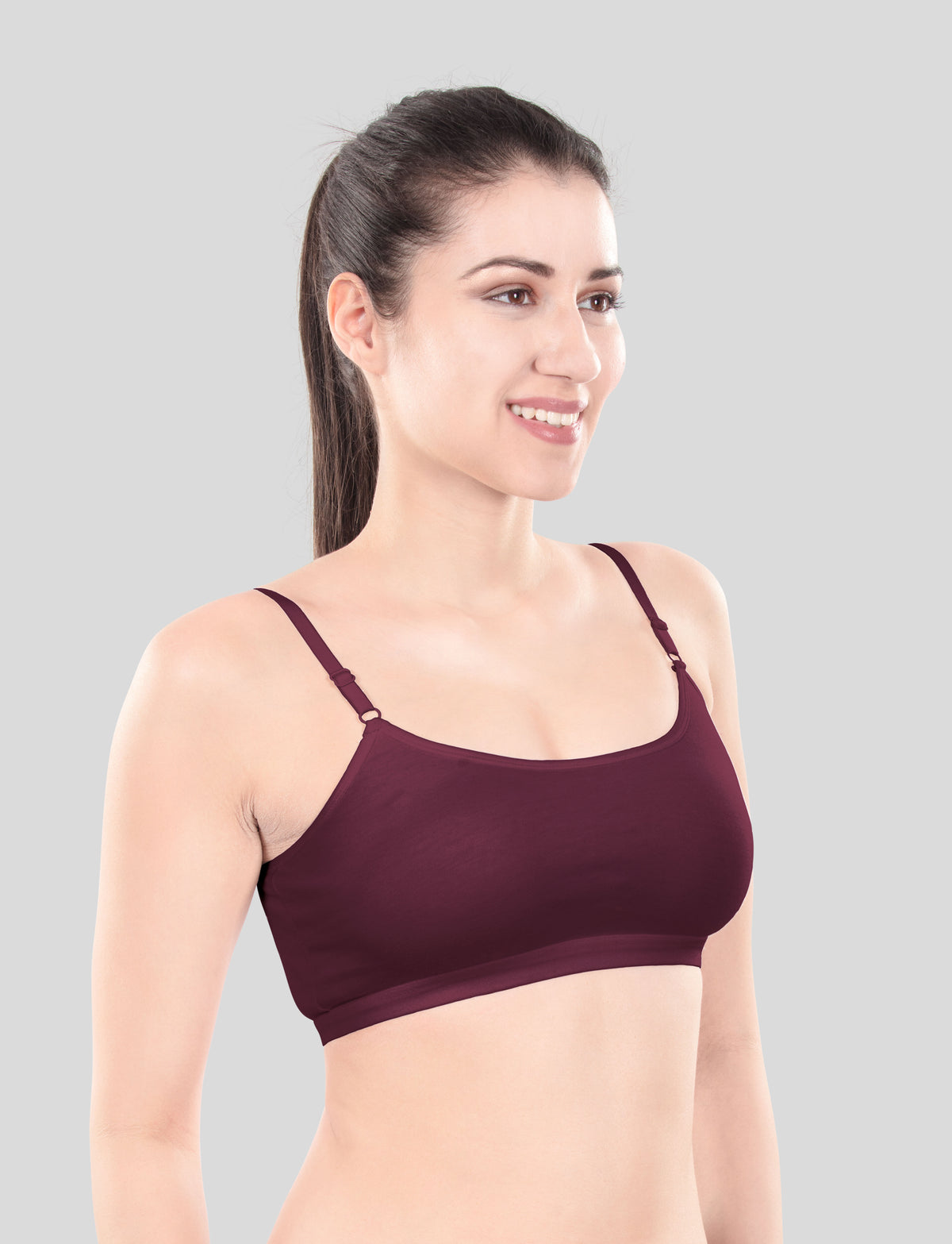 Cute Teen Sports Bra | Girls & Women Pack of 5 | Non-Padded Wirefree | Pure Cotton Stretch Daily Workout Bras with Adjustable Straps Super Combed Cotton Elastane Stretch Full & Elastic Band