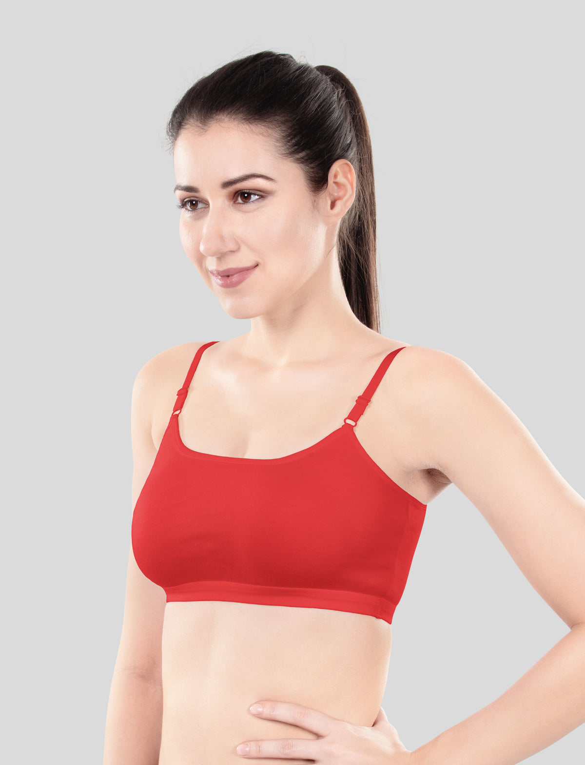 Cute Teen Sports Bra | Girls & Women Pack of 5 | Non-Padded Wirefree | Pure Cotton Stretch Daily Workout Bras with Adjustable Straps Super Combed Cotton Elastane Stretch Full & Elastic Band
