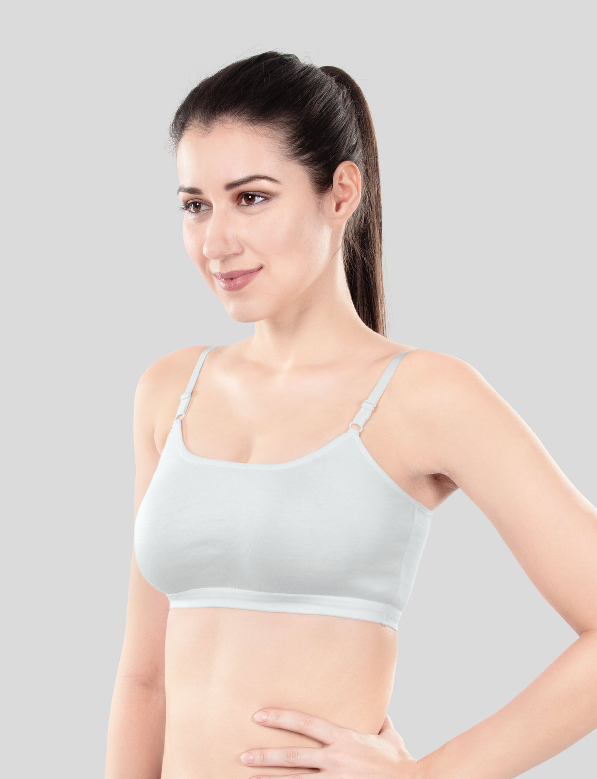 Cute Teen Sports Bra | Girls & Women Pack of 5 | Non-Padded Wirefree | Pure Cotton Stretch Daily Workout Bras with Adjustable Straps Super Combed Cotton Elastane Stretch Full & Elastic Band
