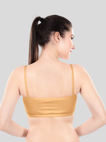 Cute Teen Sports Bra | Girls & Women Pack of 3 | Non-Padded Wirefree | Pure Cotton Stretch Daily Workout Bras with Adjustable Straps Super Combed Cotton Elastane Stretch Full & Elastic Band