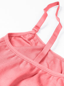 Cute Teen Sports Bra | Girls & Women Pack of 5 | Non-Padded Wirefree | Pure Cotton Stretch Daily Workout Bras with Adjustable Straps Super Combed Cotton Elastane Stretch Full & Elastic Band