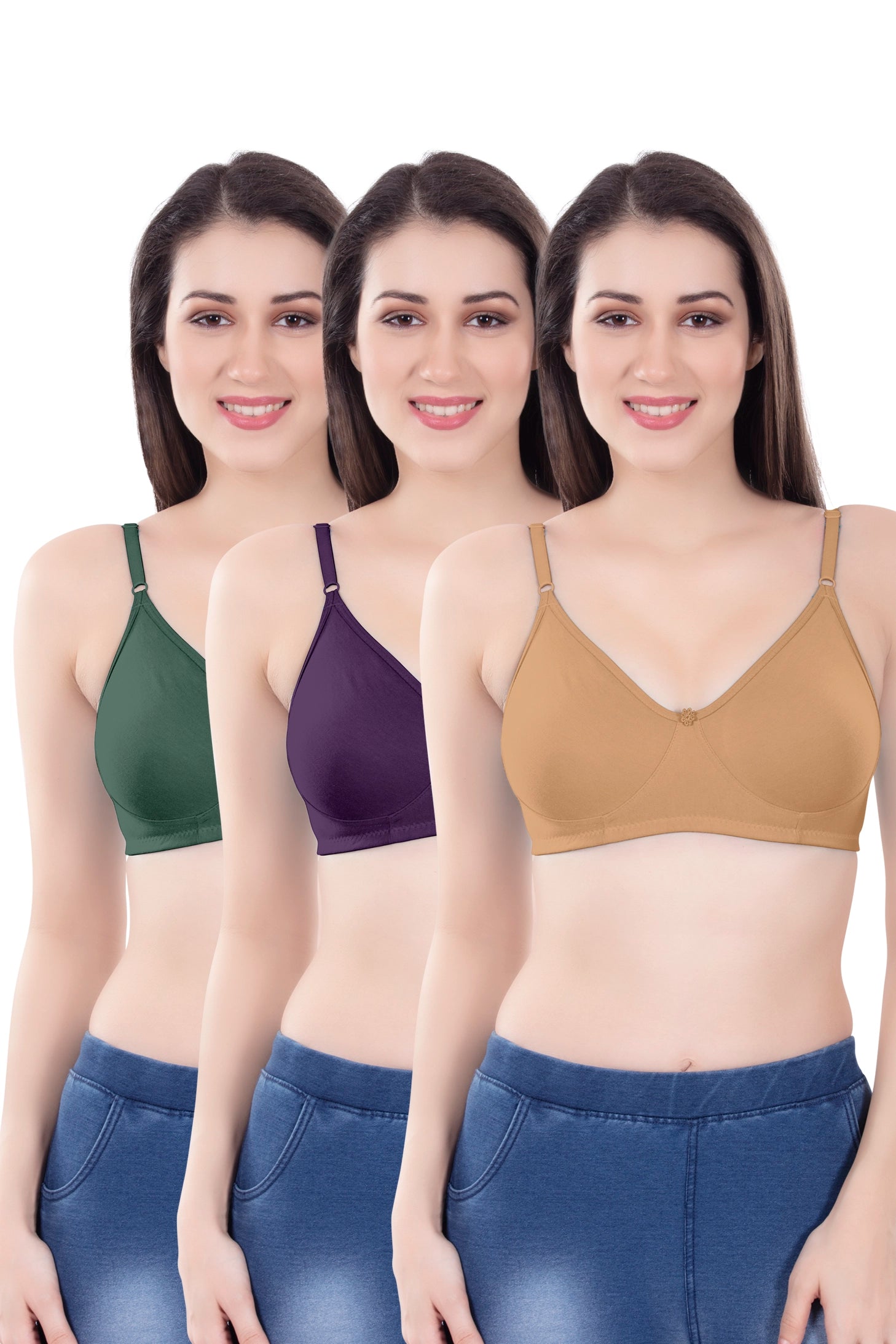 Helen Molded Bra ( pack Of 5PC & 3 PC )