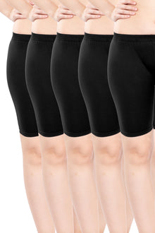 Cycling Shorts Black 5 Pc (combo)