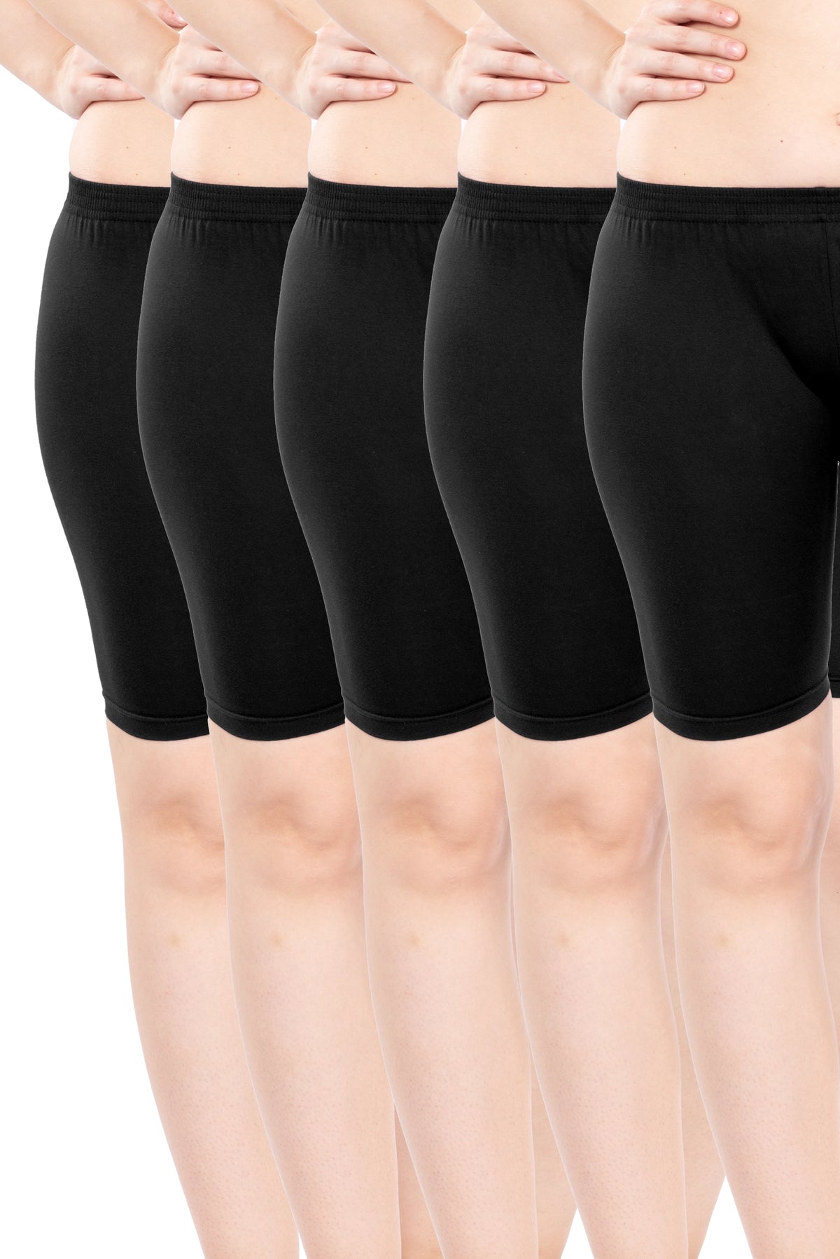 Cycling Shorts Black 5 Pc (combo)
