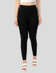 Ankle  Length Leggings | Pack of - 2 Pcs | EcoVero Tencel | Wrinkle-Free | Premium Ethnic Bottom Wear | 4-Way Stretch |  Anti-Chafing Ankle Length Tights for Girls & Women in Vibrant Colors