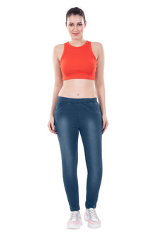 Asya Front And Back Pocket Denim Jeggings