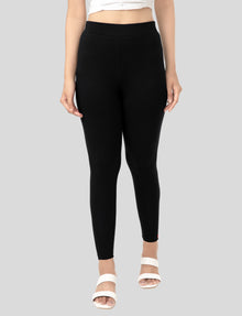 Ankle  Length Leggings | Pack of - 2 Pcs | EcoVero Tencel | Wrinkle-Free | Premium Ethnic Bottom Wear | 4-Way Stretch |  Anti-Chafing Ankle Length Tights for Girls & Women in Vibrant Colors