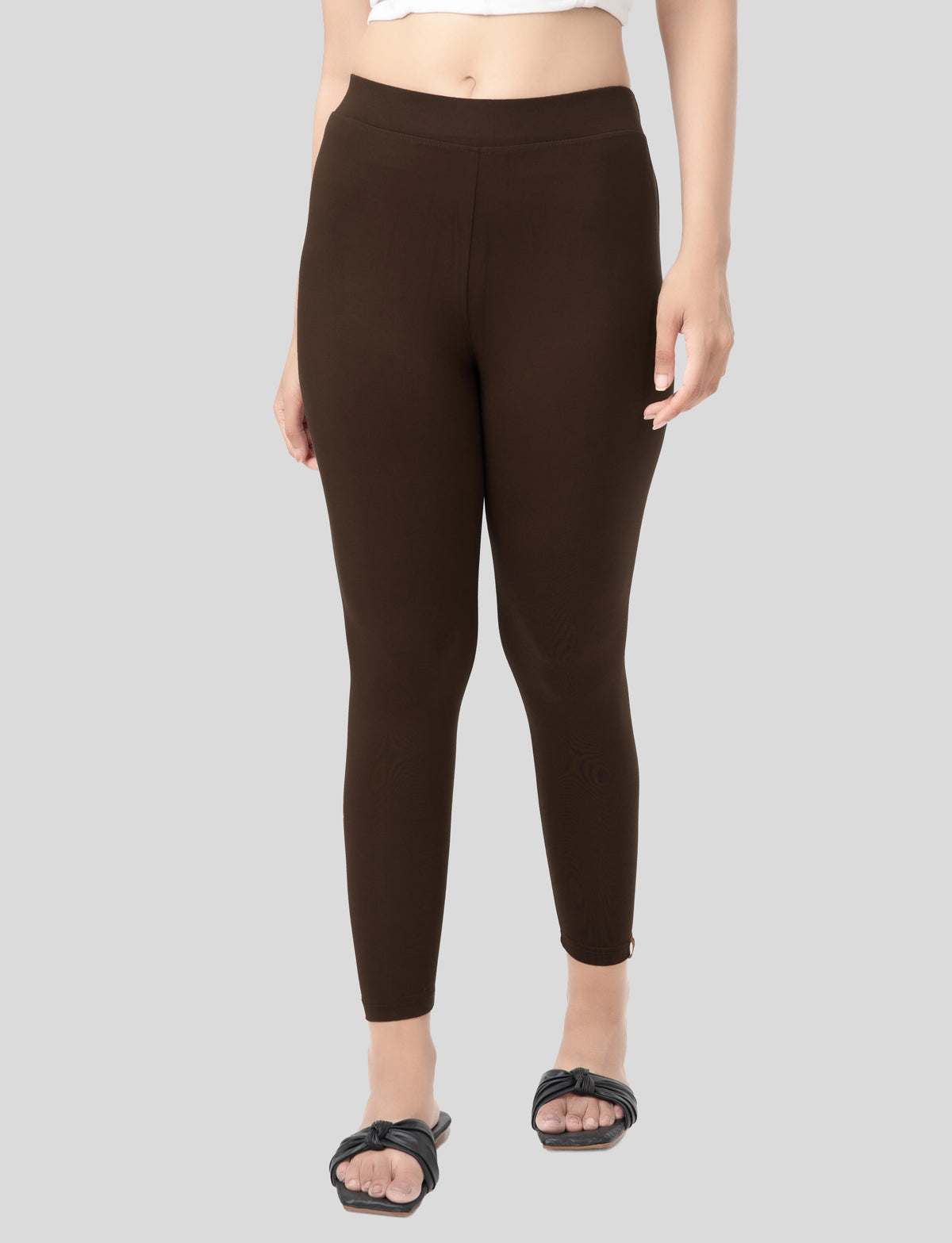 Ankle  Length Leggings | Pack of - 2 Pcs | EcoVero Tencel | Wrinkle-Free | Premium Ethnic Bottom Wear | 4-Way Stretch |  Anti-Chafing Ankle Length Tights for Girls & Women in Vibrant Colors