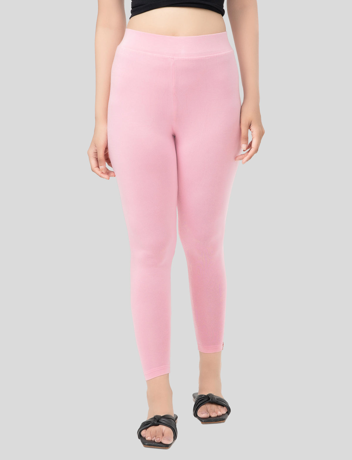 Ankle  Length Leggings | Pack of - 2 Pcs | EcoVero Tencel | Wrinkle-Free | Premium Ethnic Bottom Wear | 4-Way Stretch |  Anti-Chafing Ankle Length Tights for Girls & Women in Vibrant Colors