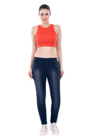 Asya Front And Back Pocket Denim Jeggings