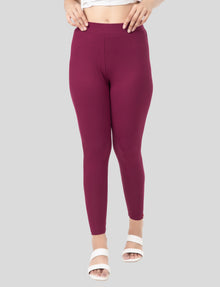 Ankle  Length Leggings | Pack of - 2 Pcs | EcoVero Tencel | Wrinkle-Free | Premium Ethnic Bottom Wear | 4-Way Stretch |  Anti-Chafing Ankle Length Tights for Girls & Women in Vibrant Colors
