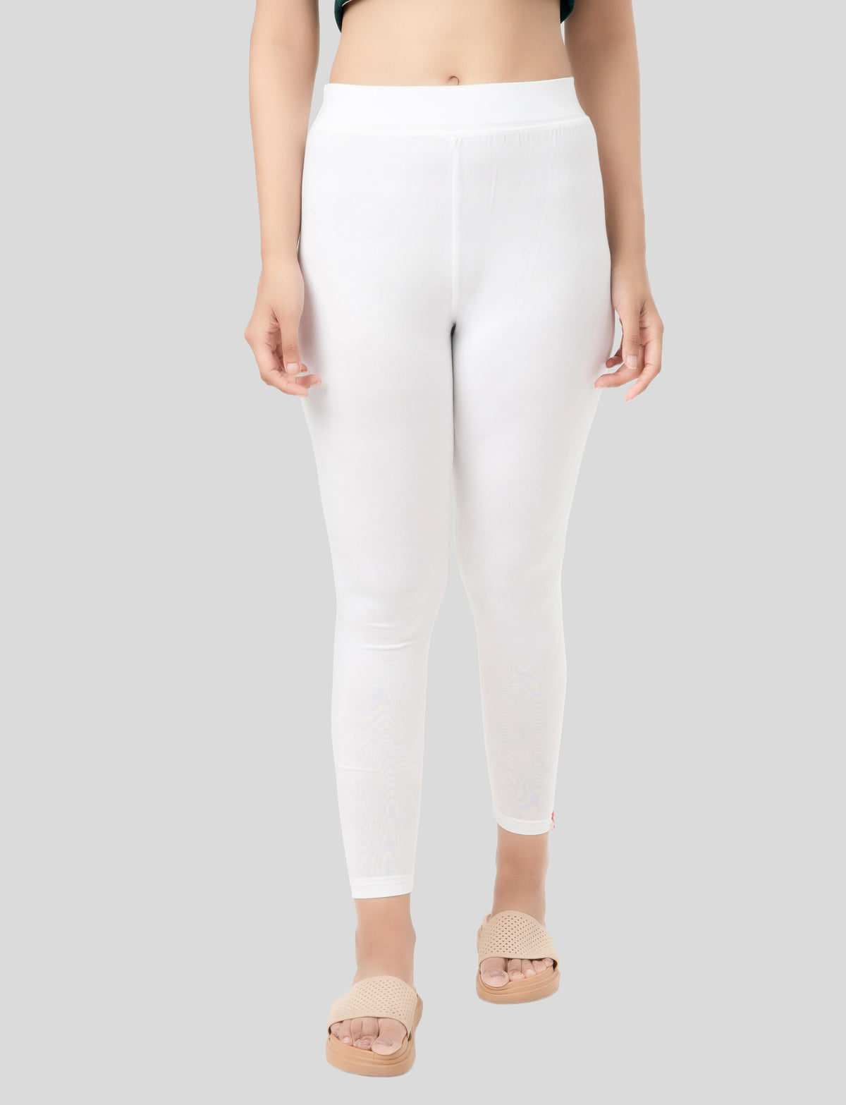 Ankle  Length Leggings | Pack of - 2 Pcs | EcoVero Tencel | Wrinkle-Free | Premium Ethnic Bottom Wear | 4-Way Stretch |  Anti-Chafing Ankle Length Tights for Girls & Women in Vibrant Colors