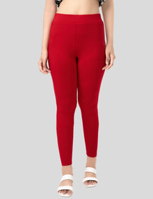 Ankle  Length Leggings | Pack of - 2 Pcs | EcoVero Tencel | Wrinkle-Free | Premium Ethnic Bottom Wear | 4-Way Stretch |  Anti-Chafing Ankle Length Tights for Girls & Women in Vibrant Colors