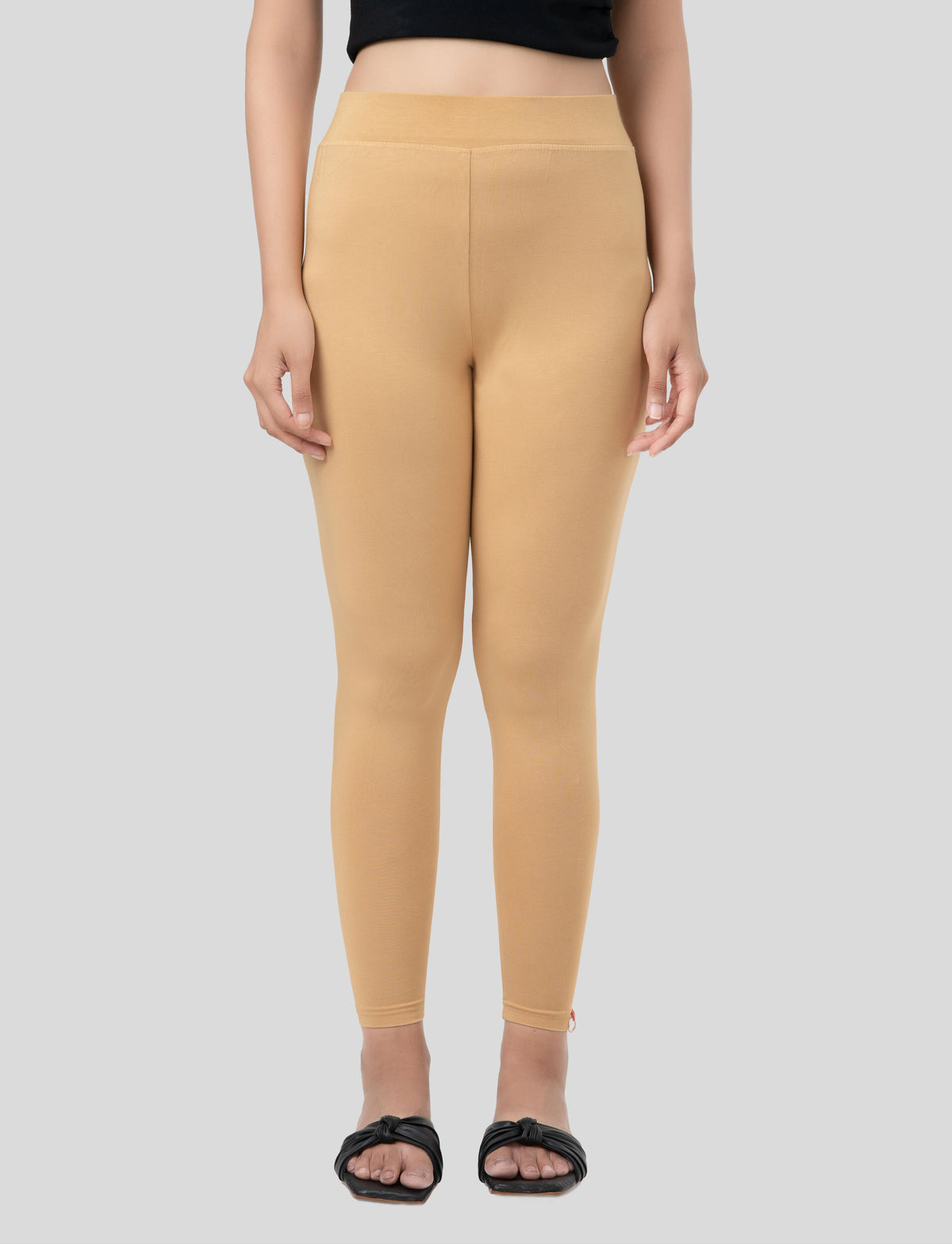 Ankle  Length Leggings | Pack of - 2 Pcs | EcoVero Tencel | Wrinkle-Free | Premium Ethnic Bottom Wear | 4-Way Stretch |  Anti-Chafing Ankle Length Tights for Girls & Women in Vibrant Colors