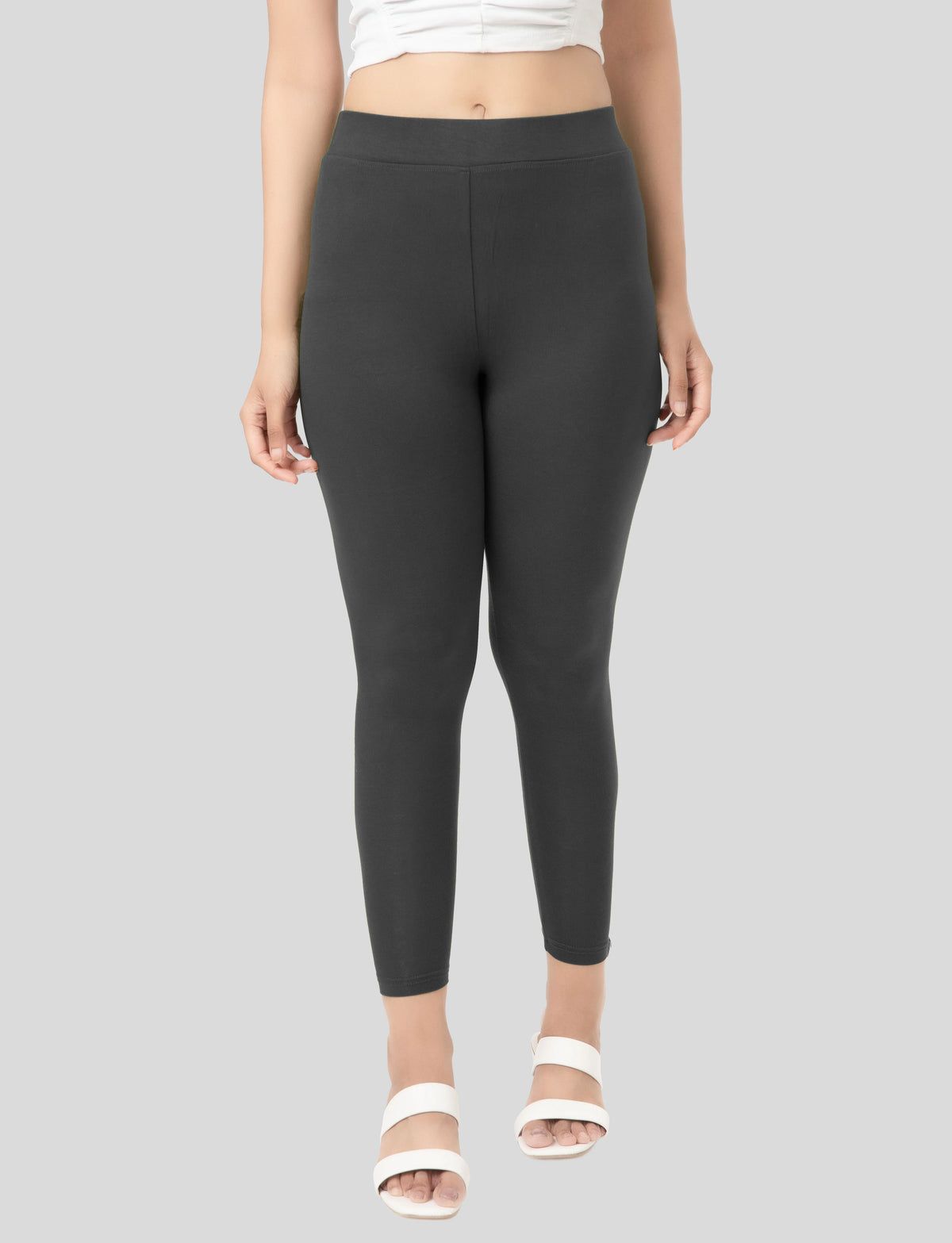 Ankle  Length Leggings | Pack of - 2 Pcs | EcoVero Tencel | Wrinkle-Free | Premium Ethnic Bottom Wear | 4-Way Stretch |  Anti-Chafing Ankle Length Tights for Girls & Women in Vibrant Colors