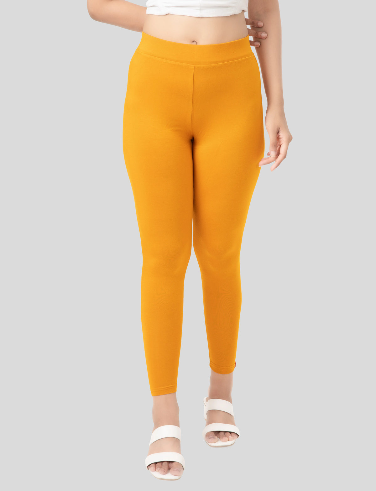 Ankle  Length Leggings | Pack of - 2 Pcs | EcoVero Tencel | Wrinkle-Free | Premium Ethnic Bottom Wear | 4-Way Stretch |  Anti-Chafing Ankle Length Tights for Girls & Women in Vibrant Colors