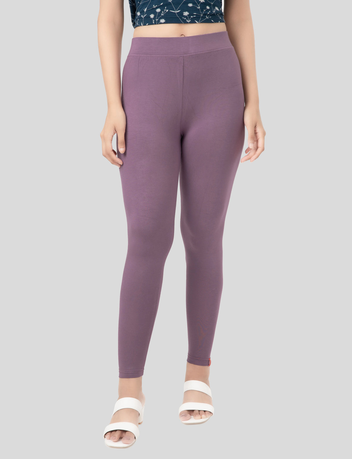 Ankle  Length Leggings | Pack of - 2 Pcs | EcoVero Tencel | Wrinkle-Free | Premium Ethnic Bottom Wear | 4-Way Stretch |  Anti-Chafing Ankle Length Tights for Girls & Women in Vibrant Colors
