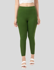 Ankle  Length Leggings | Pack of - 2 Pcs | EcoVero Tencel | Wrinkle-Free | Premium Ethnic Bottom Wear | 4-Way Stretch |  Anti-Chafing Ankle Length Tights for Girls & Women in Vibrant Colors