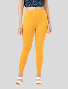 Ankle  Length Leggings | Pack of - 2 Pcs | EcoVero Tencel | Wrinkle-Free | Premium Ethnic Bottom Wear | 4-Way Stretch |  Anti-Chafing Ankle Length Tights for Girls & Women in Vibrant Colors