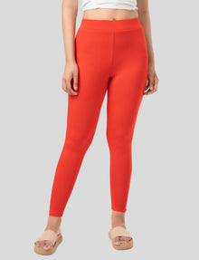 Ankle  Length Leggings | Pack of - 2 Pcs | EcoVero Tencel | Wrinkle-Free | Premium Ethnic Bottom Wear | 4-Way Stretch |  Anti-Chafing Ankle Length Tights for Girls & Women in Vibrant Colors
