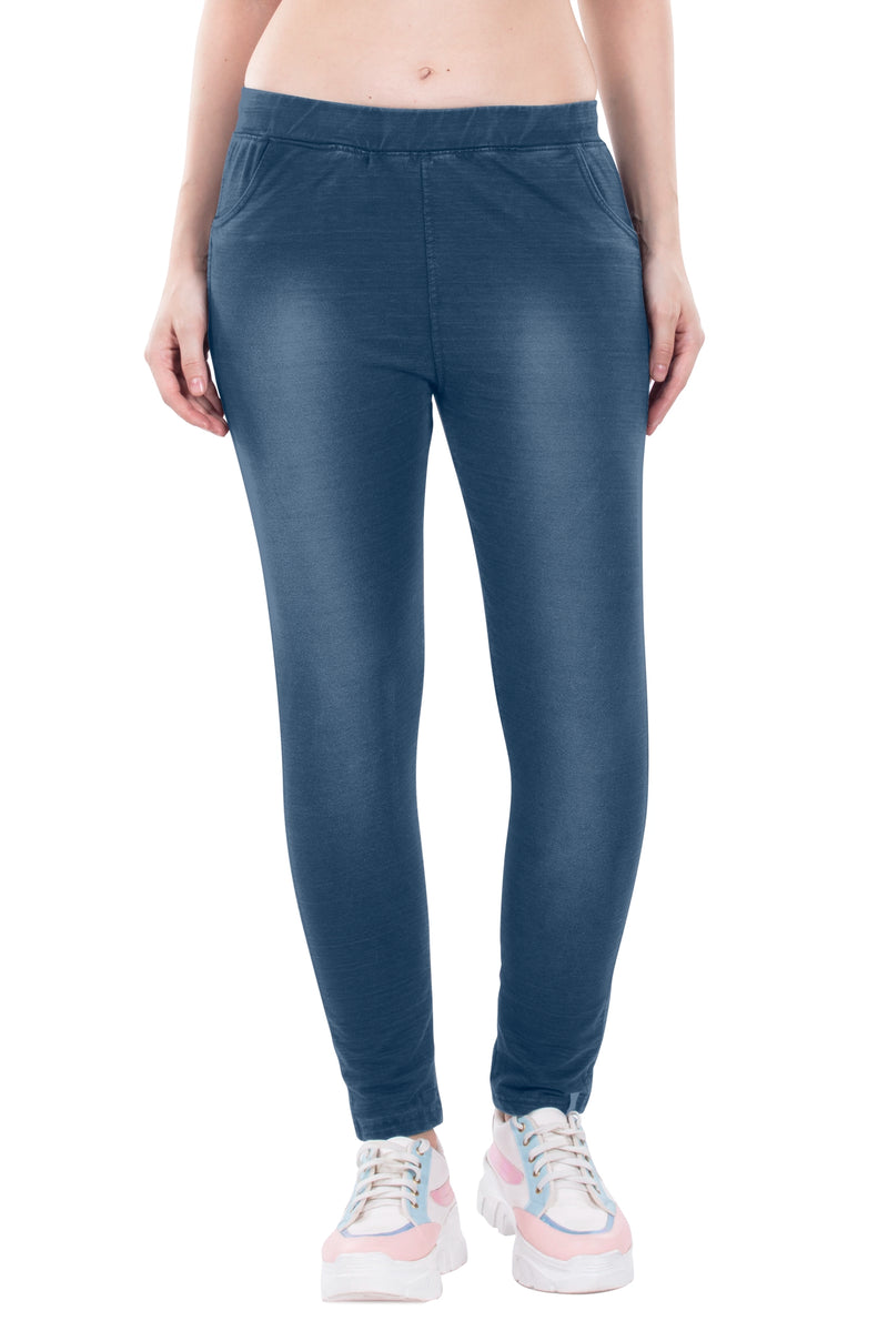 Asya Front And Back Pocket Denim Jeggings