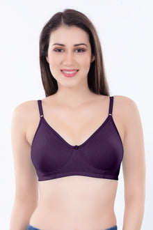 Helen Moulded Bra | for Women - Non-Padded Wirefree Seamless T-Shirt Bra with Soft Smooth Cups & Adjustable Straps for Invisible Everyday Comfort with No Show Seams Under Tight Tops, Kurtis & T-Shirts