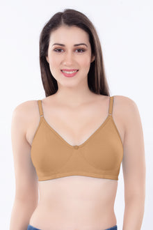 Helen Moulded Bra | for Women - Non-Padded Wirefree Seamless T-Shirt Bra with Soft Smooth Cups & Adjustable Straps for Invisible Everyday Comfort with No Show Seams Under Tight Tops, Kurtis & T-Shirts