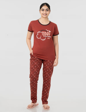 Maroon.