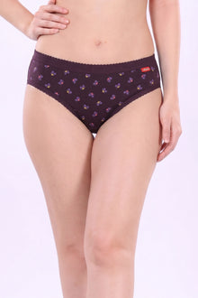 Neka Women's Printed Cotton Panties - Combo Pack of 3 Dark Shades | Soft Outer Elastic Waistband Breathable Daily Briefs for Girls & Women