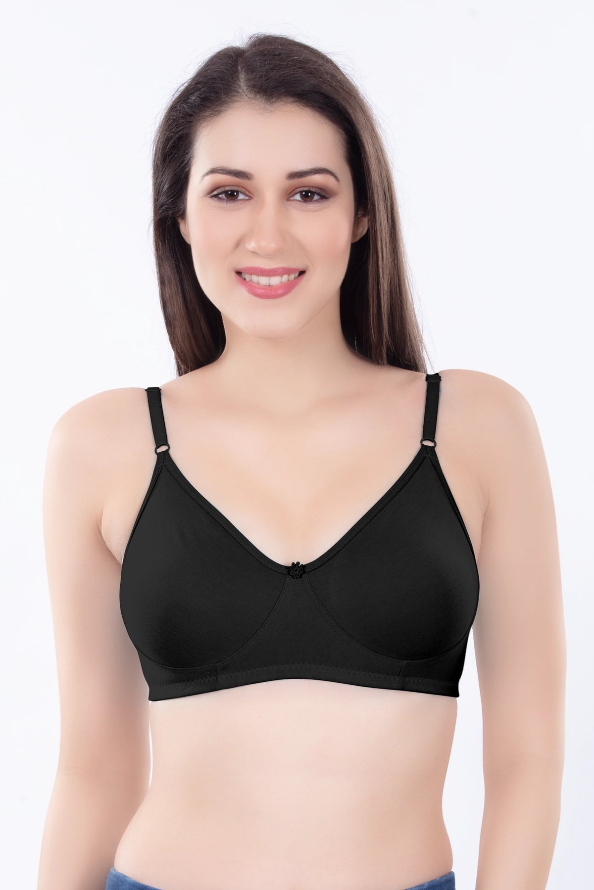Helen Moulded Bra | for Women - Non-Padded Wirefree Seamless T-Shirt Bra with Soft Smooth Cups & Adjustable Straps for Invisible Everyday Comfort with No Show Seams Under Tight Tops, Kurtis & T-Shirts