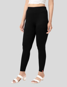 Ankle  Length Leggings | Pack of - 2 Pcs | EcoVero Tencel | Wrinkle-Free | Premium Ethnic Bottom Wear | 4-Way Stretch |  Anti-Chafing Ankle Length Tights for Girls & Women in Vibrant Colors