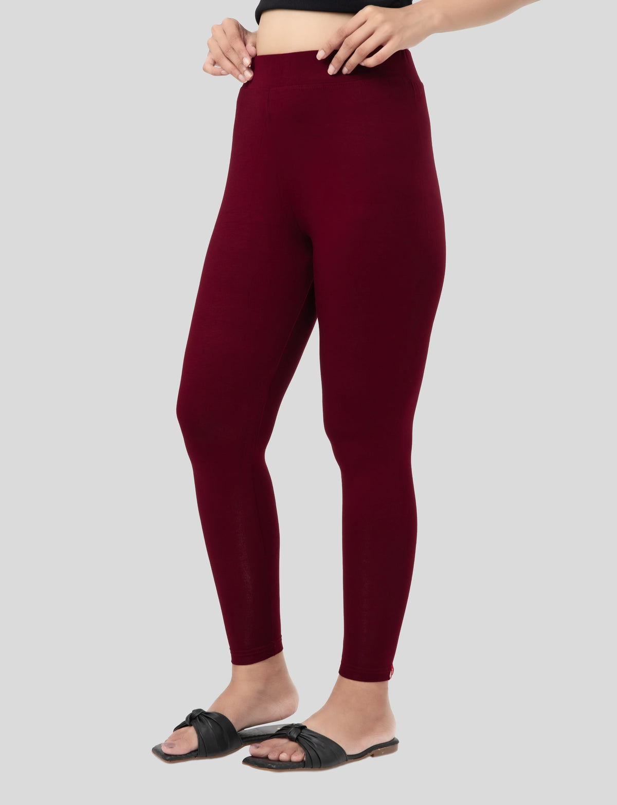 Ankle  Length Leggings | Pack of - 2 Pcs | EcoVero Tencel | Wrinkle-Free | Premium Ethnic Bottom Wear | 4-Way Stretch |  Anti-Chafing Ankle Length Tights for Girls & Women in Vibrant Colors