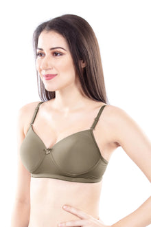 Leslie Padded Bra | Lightly Padded Wirefree | Seamless T-Shirt Bra | for Everyday Comfort, No Nipple Show-Through & Smooth Natural Shape Under Kurtis, Tops & T-Shirts