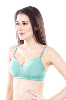 Leslie Padded Bra | Lightly Padded Wirefree | Seamless T-Shirt Bra | for Everyday Comfort, No Nipple Show-Through & Smooth Natural Shape Under Kurtis, Tops & T-Shirts