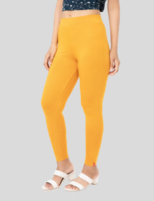 Ankle  Length Leggings | Pack of - 2 Pcs | EcoVero Tencel | Wrinkle-Free | Premium Ethnic Bottom Wear | 4-Way Stretch |  Anti-Chafing Ankle Length Tights for Girls & Women in Vibrant Colors