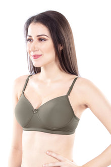 Leslie Padded Bra | Lightly Padded Wirefree | Seamless T-Shirt Bra | for Everyday Comfort, No Nipple Show-Through & Smooth Natural Shape Under Kurtis, Tops & T-Shirts