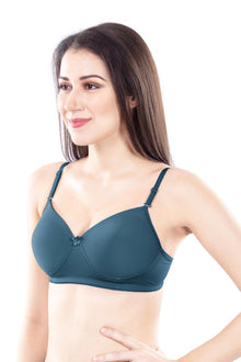 Leslie Padded Bra | Lightly Padded Wirefree | Seamless T-Shirt Bra | for Everyday Comfort, No Nipple Show-Through & Smooth Natural Shape Under Kurtis, Tops & T-Shirts
