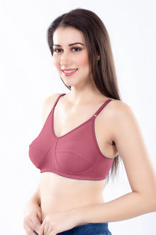 Stella Single Cup Bra | 100% Pure Cotton Wirefree Non-Padded Bra for Women | Soft Breathable Everyday Comfort Bra with Adjustable Straps