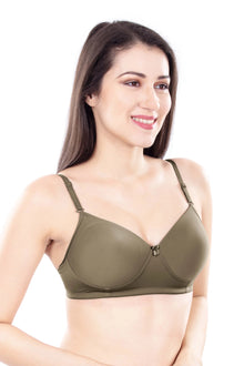 Leslie Padded Bra | Lightly Padded Wirefree | Seamless T-Shirt Bra | for Everyday Comfort, No Nipple Show-Through & Smooth Natural Shape Under Kurtis, Tops & T-Shirts