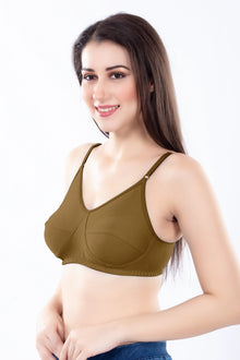 Stella Single Cup Bra | 100% Pure Cotton Wirefree Non-Padded Bra for Women | Soft Breathable Everyday Comfort Bra with Adjustable Straps