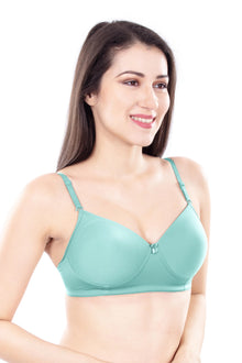Leslie Padded Bra | Lightly Padded Wirefree | Seamless T-Shirt Bra | for Everyday Comfort, No Nipple Show-Through & Smooth Natural Shape Under Kurtis, Tops & T-Shirts